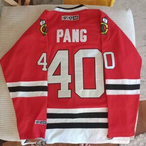 Darren Pang Vintage Hockey Chicago Blackhawks NHL Jersey